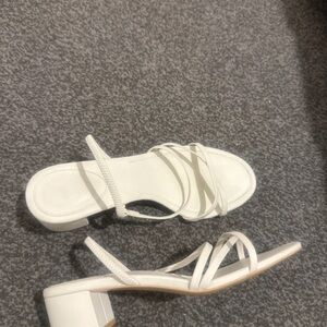 H&M Elegant White Heeled Sandals